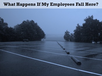 does work comp cover parking lot falls